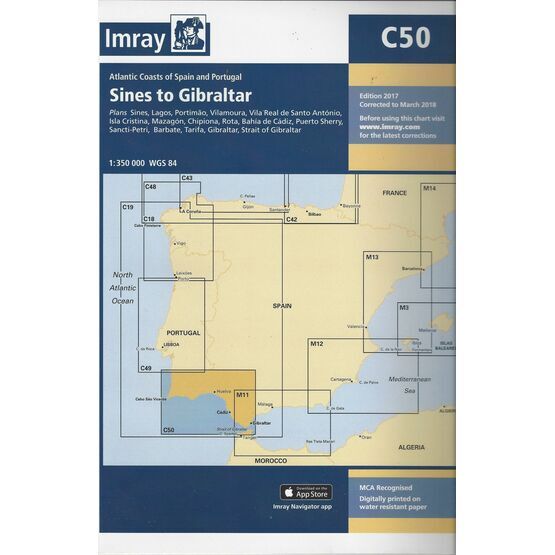 Imray Chart C50: Sines to Gibraltar