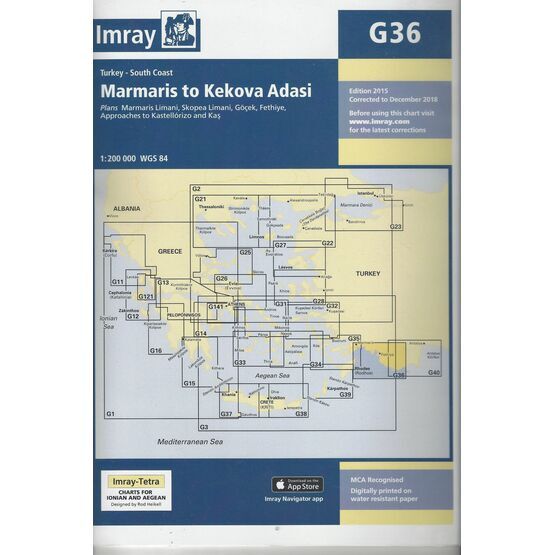Imray Chart G36: Marmaris to Kekova Adasi