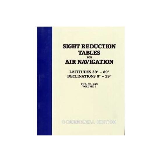 Sight Reduction Tables for Air Navigation, Volume 3