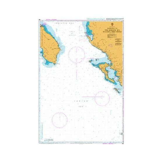 188 Entrance to the Adriatic Sea including Nisos Kerkira Admiralty Chart