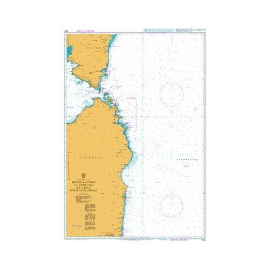 1992 Porto Vecchio to Arbatax inc. Bonifacio Strait Admiralty Chart