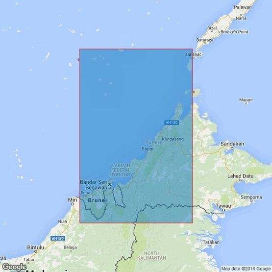 1338 Seria to Balabac Strait including Investigator Shoal Admiralty Chart