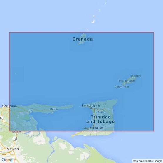 1044 Trinidad and Tobago to Archipielago los Testigos including Grenada Admiralty Chart